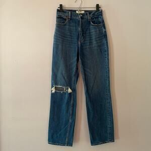 Abercrombie & Fitch Long Ankle Straight Ultra High Rise Jeans Women size 4 / 27